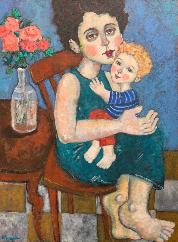 “Baby Love” (2019) Acrylic painting by Holly Wojahn