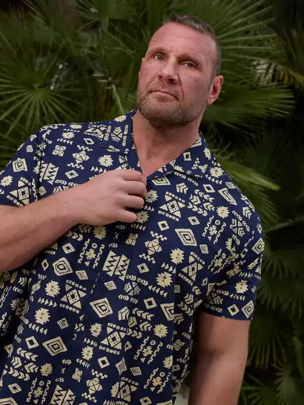 BadRhino Big & Tall Blue 100% Cotton Slub Shirt