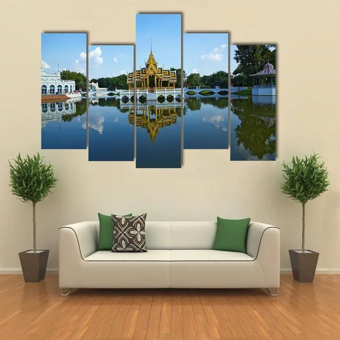 Bang Pa-in Palace Temple Reflection Canvas Wall Art