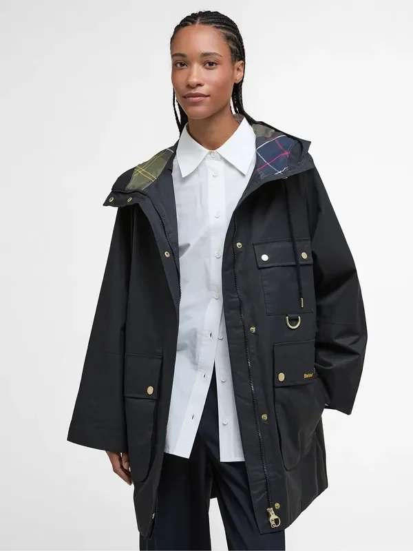 Barbour® Black Arla Waterproof Coat