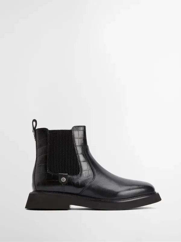Barbour® Black Delfina Leather Chelsea Boot