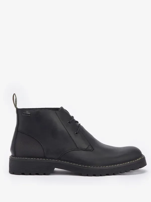 Barbour® Black Maxwell Leather Chukka Boots