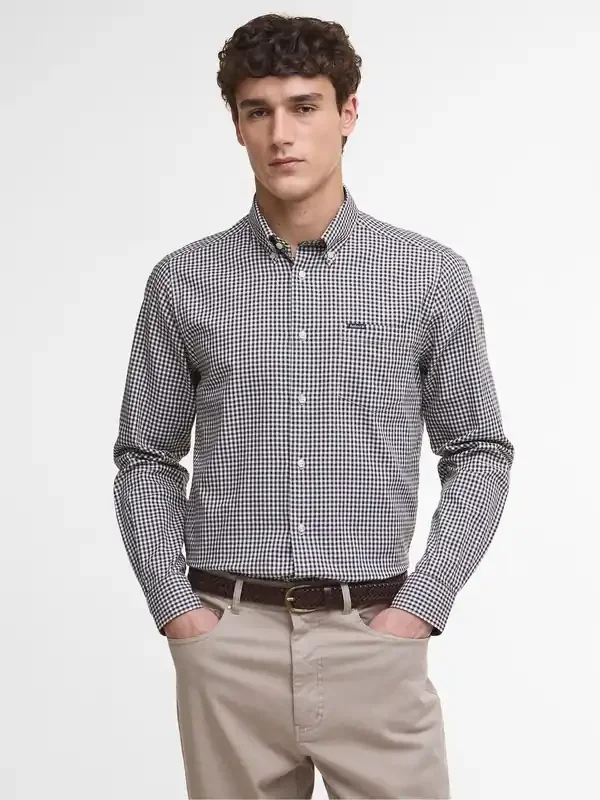 Barbour® Dark Oak Padshaw Gingham Shirt