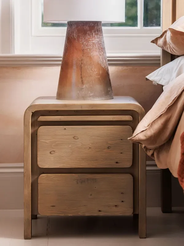 Barker and Stonehouse Brown Tosca Reclaimed Wood 2 Drawer Bedside Cabinet