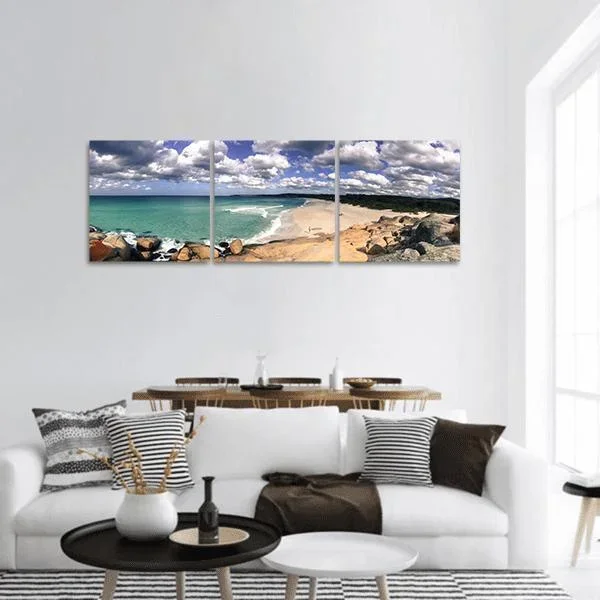Beach In Australia Panoramic Canvas Wall Art