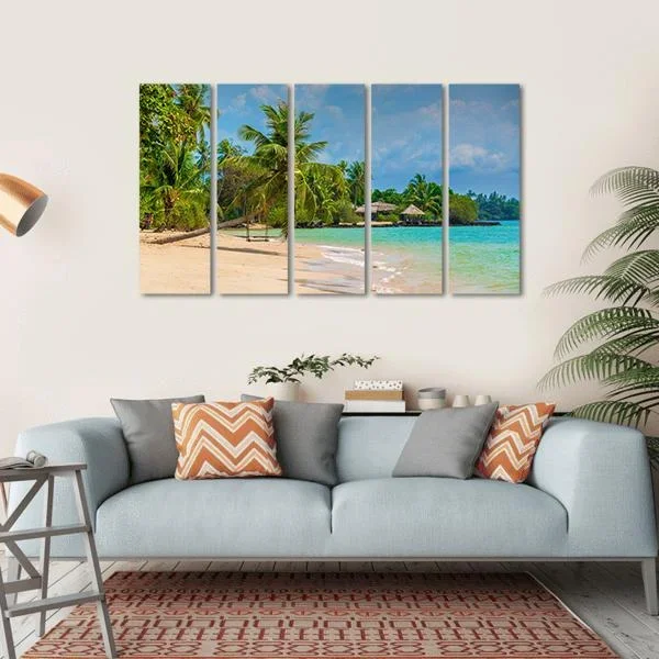 Beach On The Island Canvas Wall Art