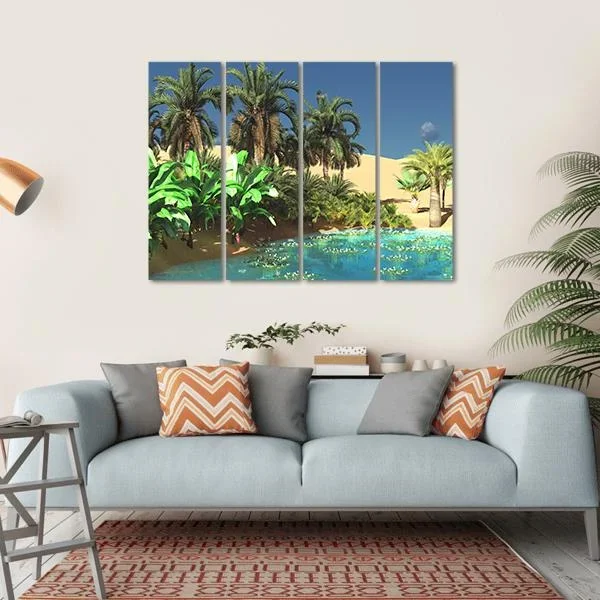 Beautiful Tropical Arabic Beach Canvas Wall Art