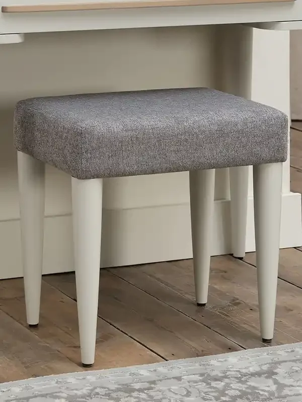 Bentley Designs Soft Grey Larsen Upholstered Stool