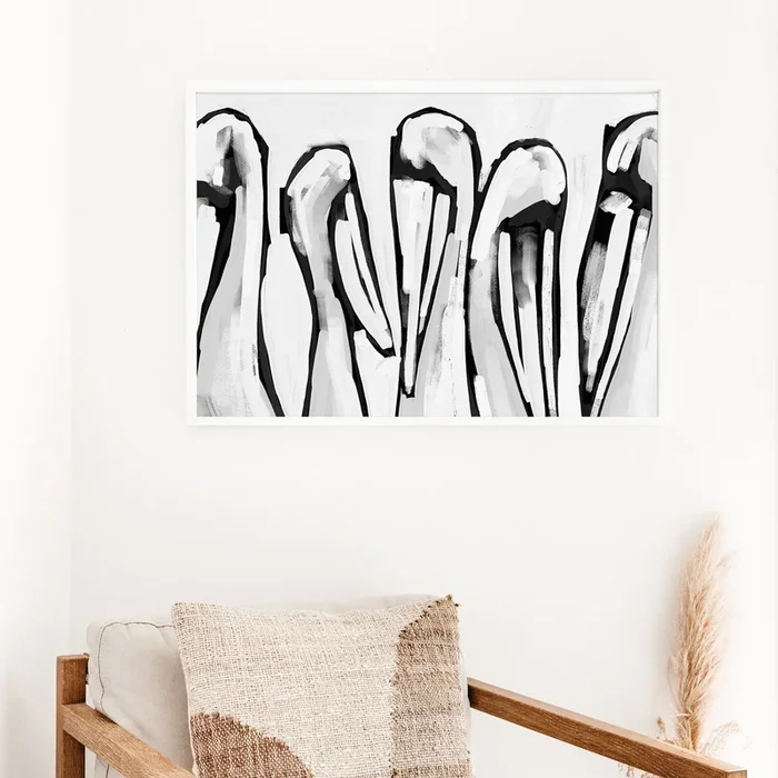 Black & White Pelican Gathering