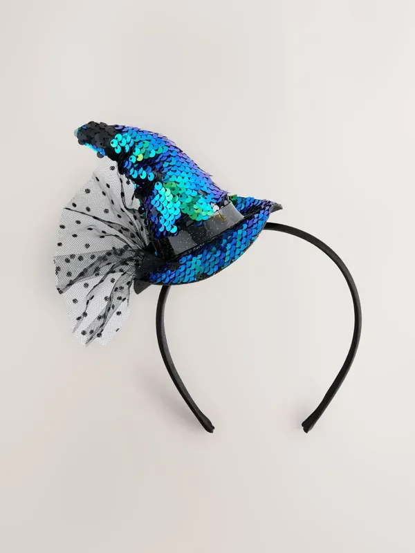 Black/Green Witches Hat Headband