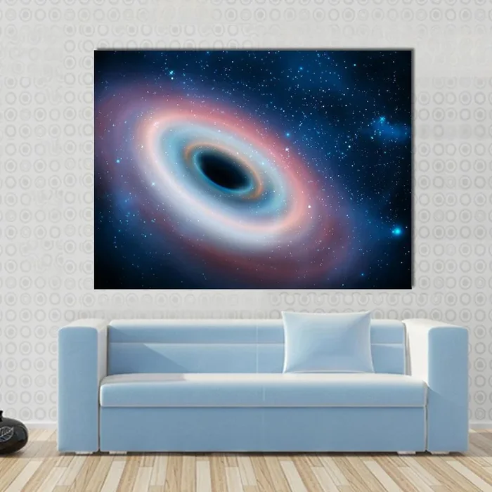 Black Hole in Universe Canvas Wall Art