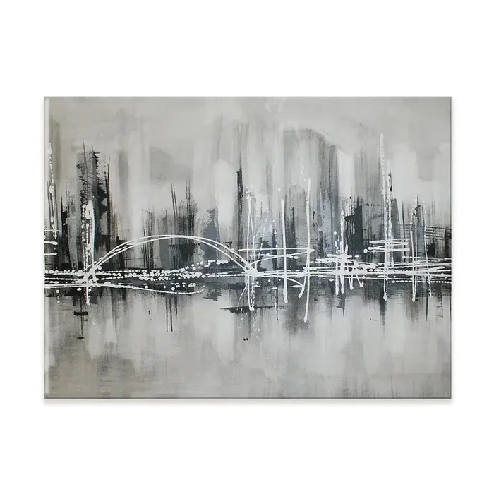 Black White City Canvas Print