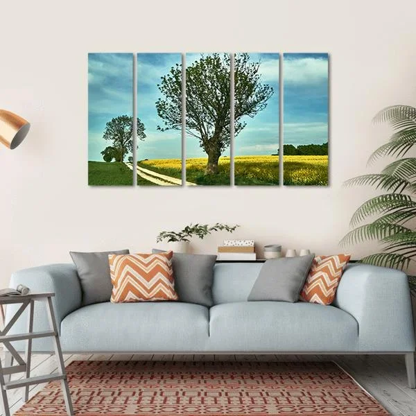 Blooming Rapeseed Poland Canvas Wall Art