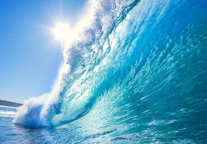 Blue ocean wave