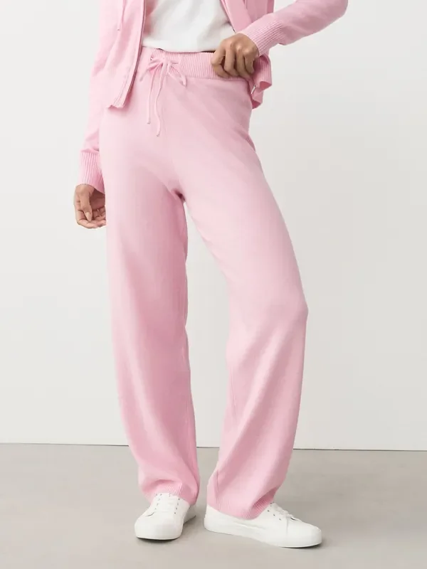 Blush Pink Super Soft Co-Ord Knitted Joggers