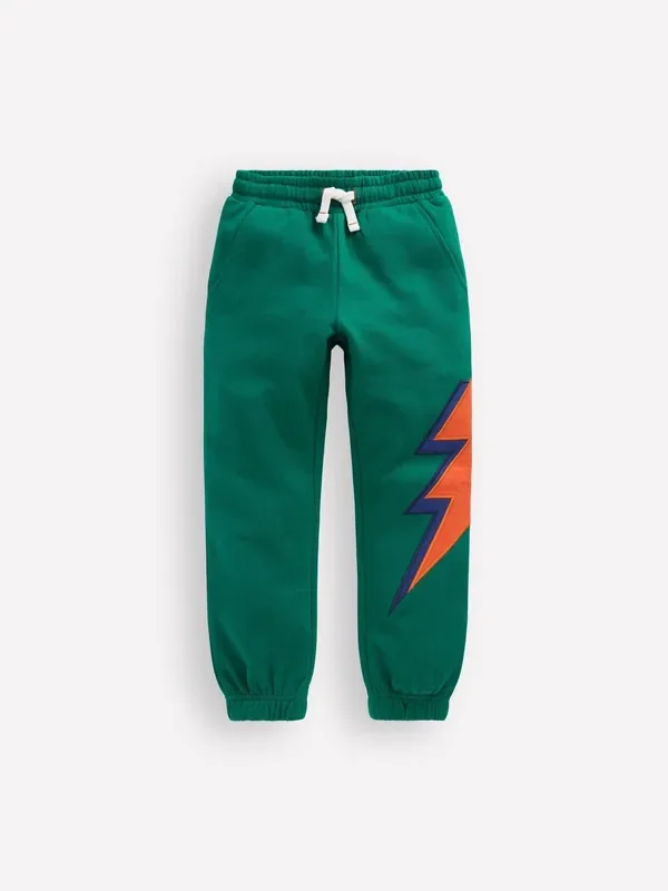 Boden Green Appliqué Joggers