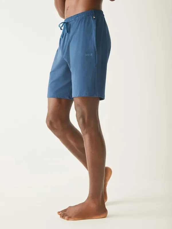 BOSS Blue Light Regular-Fit Logo Stretch Shorts