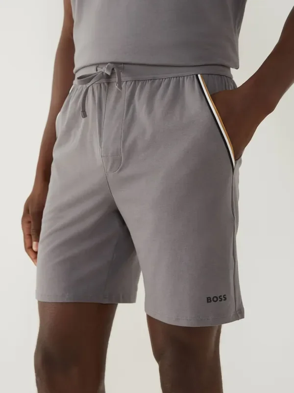 BOSS Grey Unique Logo Shorts