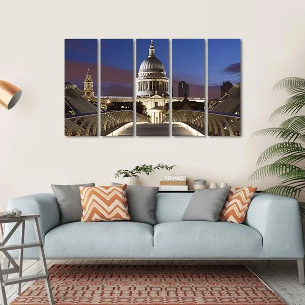 Bridge To St Pauls Canvas Wall Art