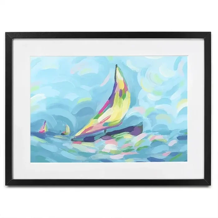 Bright Sails Framed Art Print
