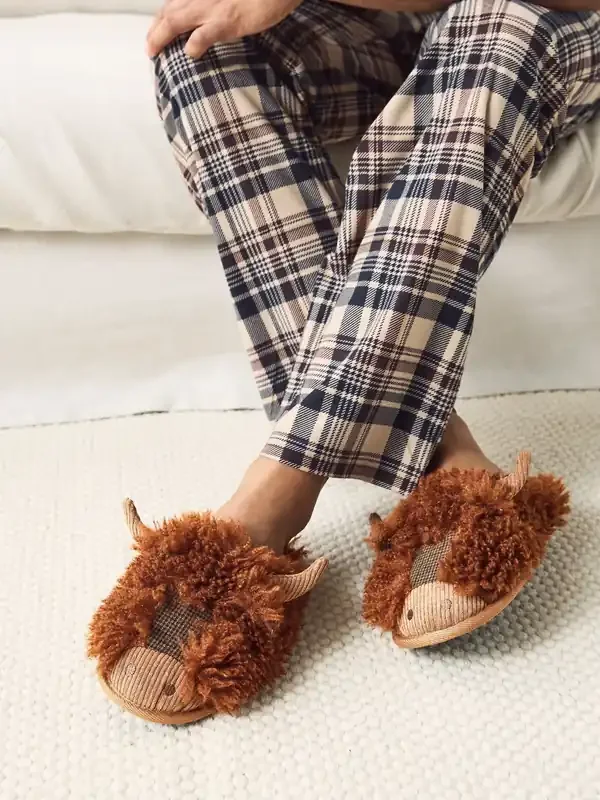 Brown Hamish Mule Slippers
