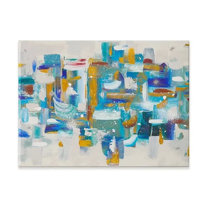 Brushstrokes In Blue Canvas Print
