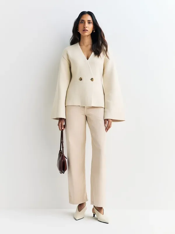 By Malene Birger Desert White Vinola Mid Rise Straight Leg Jeans Seasons