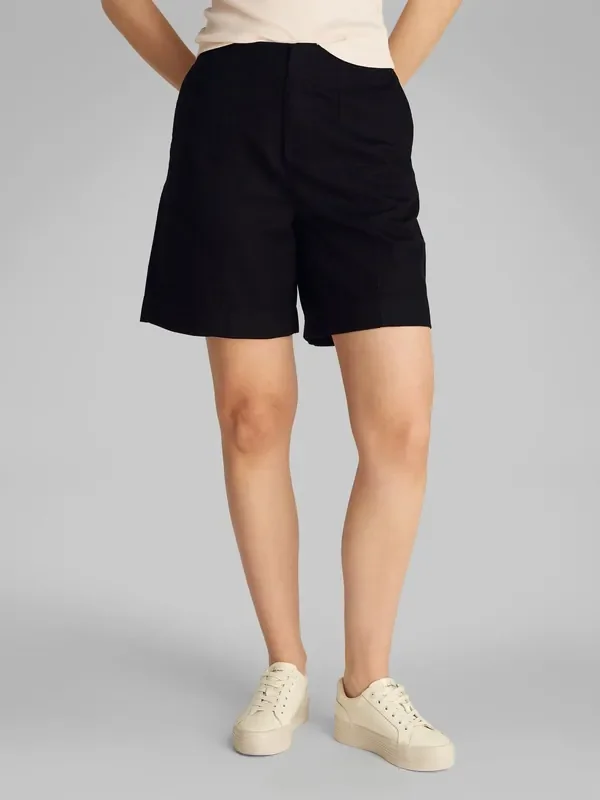 Calvin Klein Black Soft Linen Shorts
