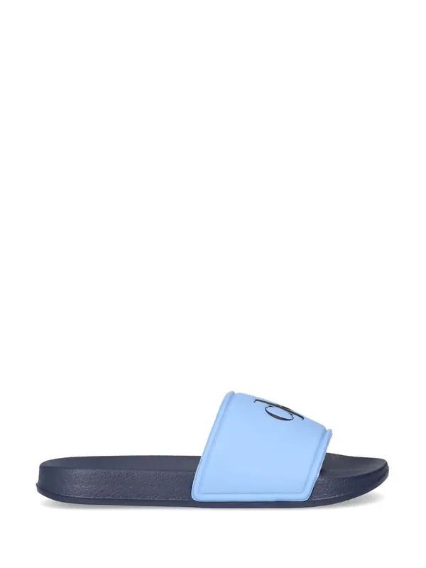 Calvin Klein Blue Kids Logo Sliders