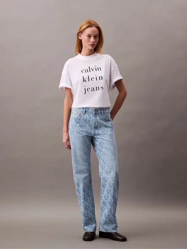 Calvin Klein Blue Signature 90‘S Straight Jeans