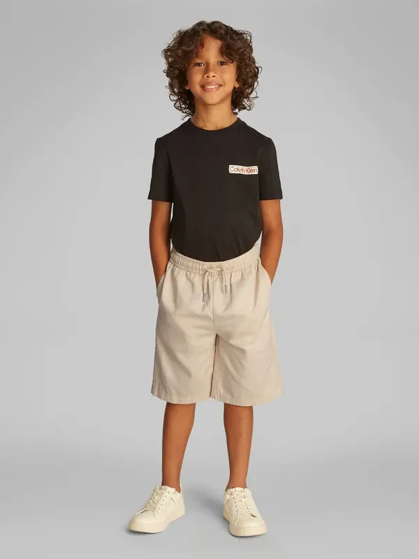 Calvin Klein Stone Relaxed Linen Shorts