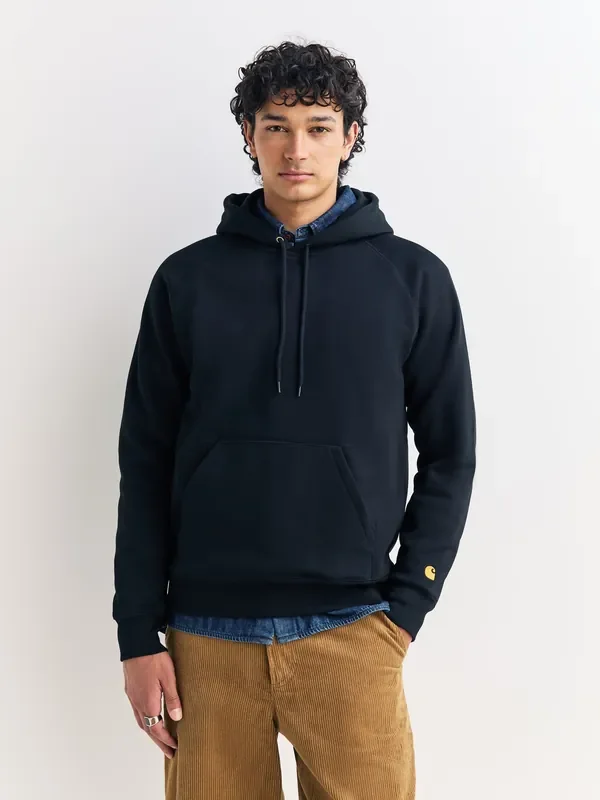 Carhartt WIP Black Hooded Chase Sweatshirt Seasons