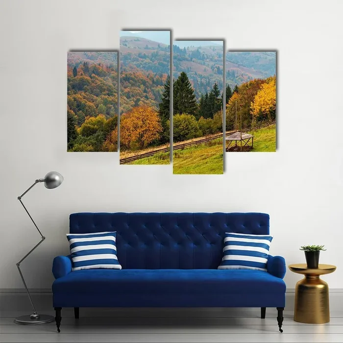 Carpathian Mountains in Autumn, Ukraine Canvas Wall Art