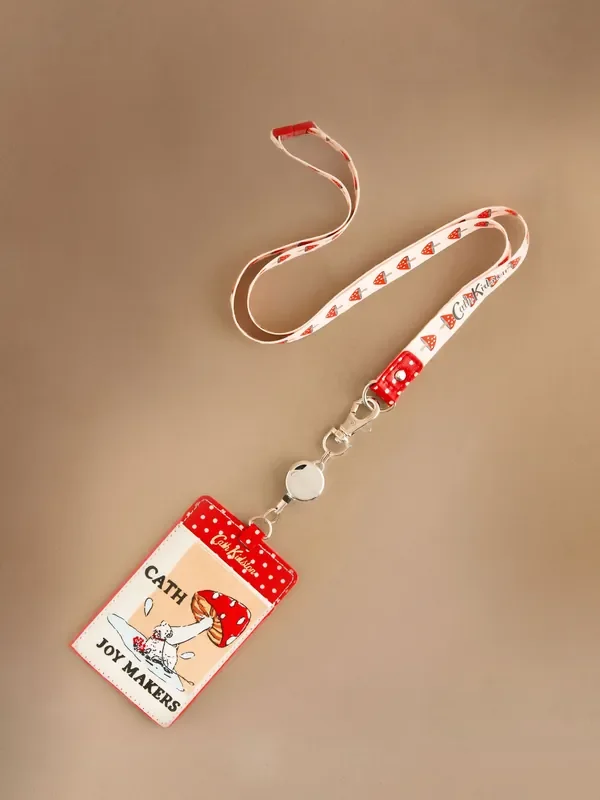 Cath Kidston Green Mushroom Lanyard
