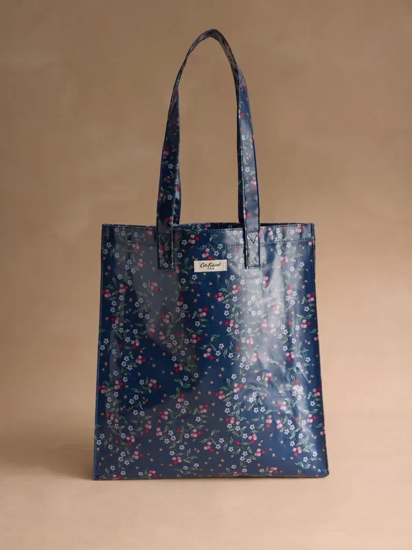Cath Kidston Navy Star Sprig Large Book Bag