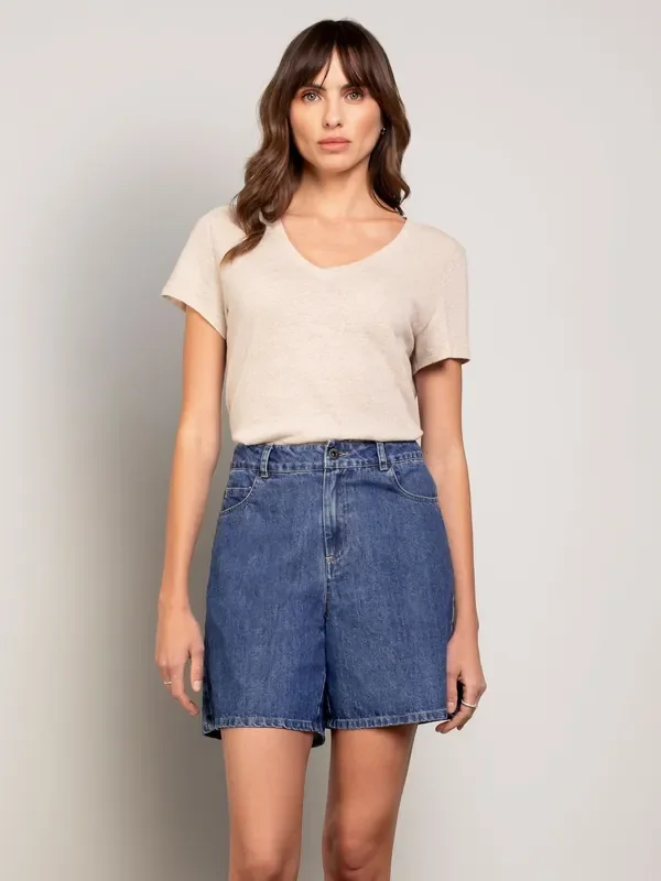 Celtic & Co. Blue Denim 100% Cotton Shorts