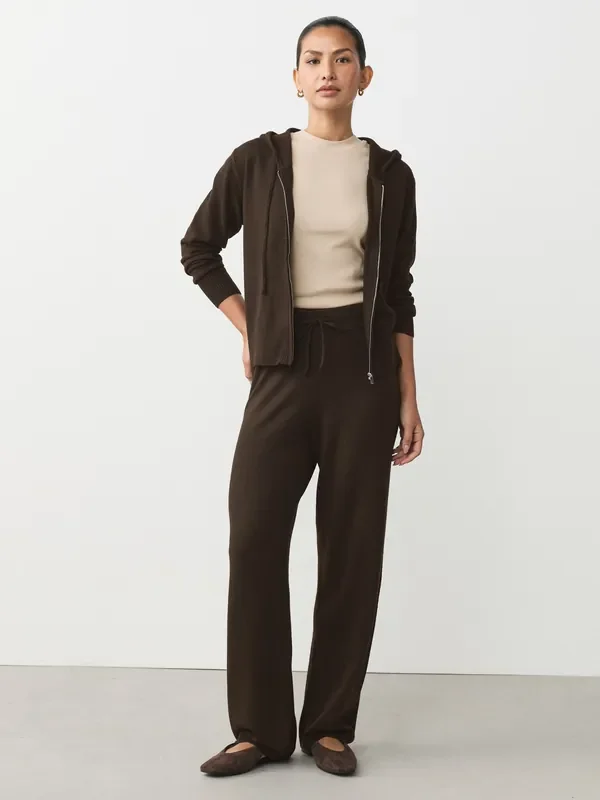 Chocolate Brown Super Soft Co-Ord Knitted Joggers