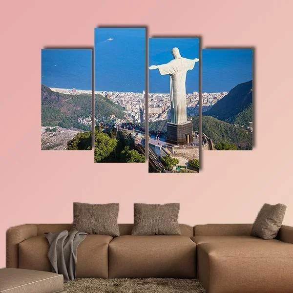 Christ the Redeemer Over Guanabara Bay Canvas Wall Art