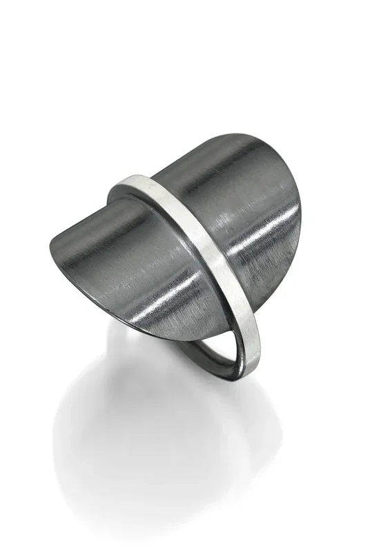 Cigar Band Rings – large oxidized silver