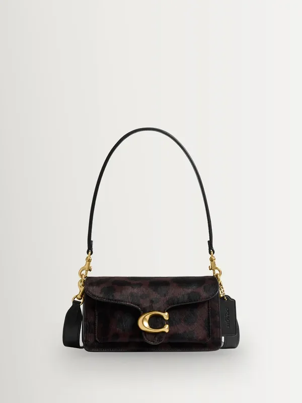 COACH Brown Leopard Haircalf Tabby Shoulder Bag Seasons