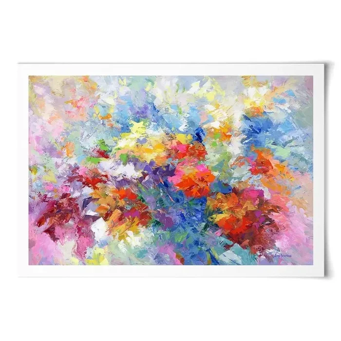 Colourful Abstract Floral 2 Art Print