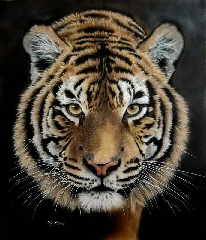 Concentration (2022) Acrylic painting by Olga Belova