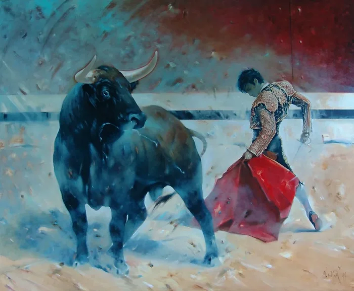 ,,CORRIDA,, (2017) Oil painting by VADIM KOVALEV