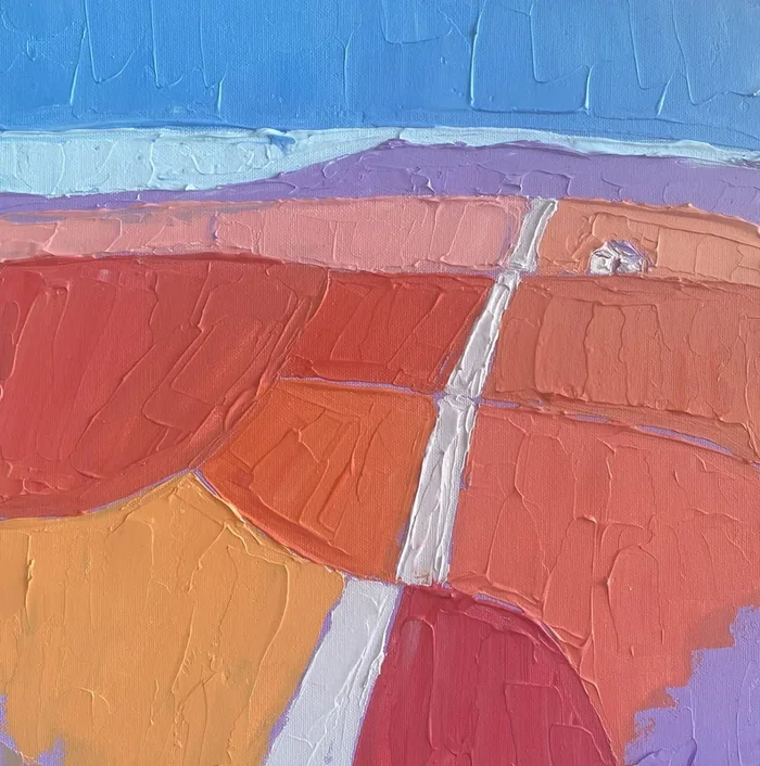Countryside 7 (2022) Acrylic painting by Guzaliya Xavier