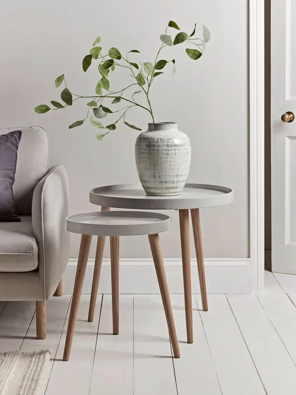 Cox & Cox Grey Small Mila Side Table