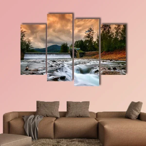 Dam Mentawa, Indonesia Canvas Wall Art