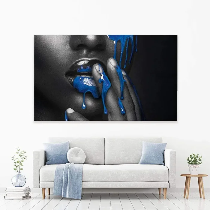 Dripping Blue Canvas Print