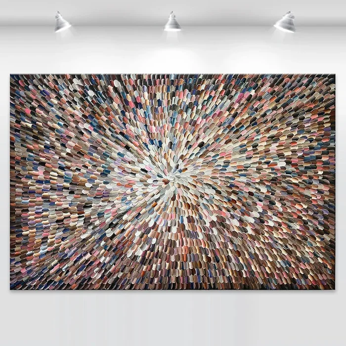 ‘Earthed VIII’ – 60×40″ (2023) Acrylic painting by Tatiana Georgieva