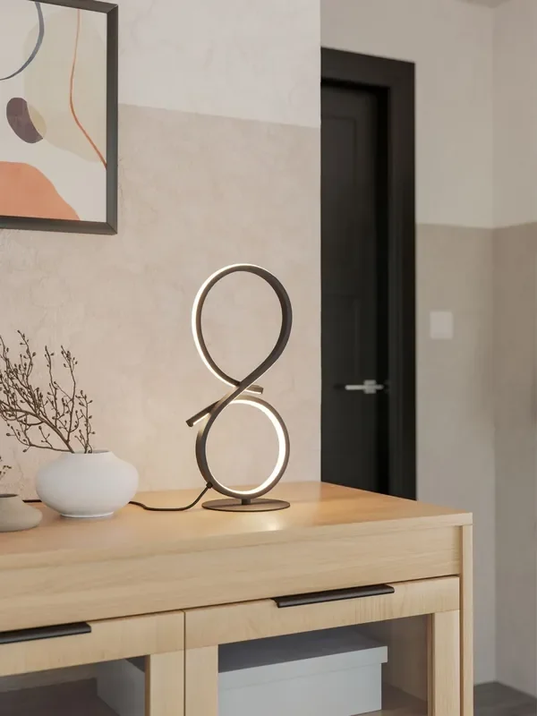 Eglo Black Serpins Aluminium & Steel Modern Table Lamp