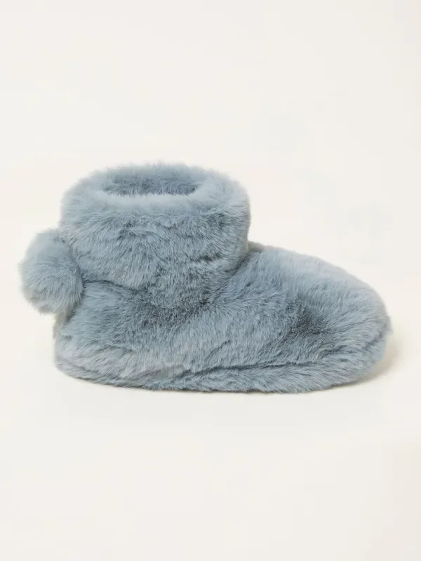 FatFace Farah Blue Fur Boot